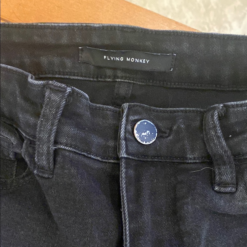 Flying Monkey Black Skinny Jeans Classic Fit - Picture 2 of 5